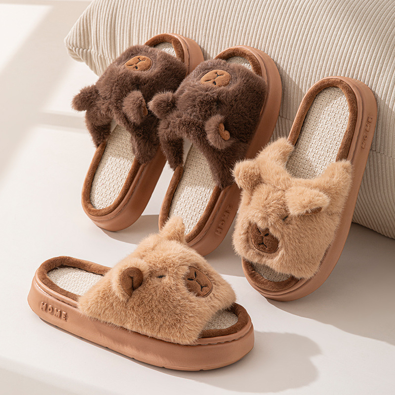 Hemp Cartoon Women's Slippers  - Women Fashion Drawing のレビューと価格