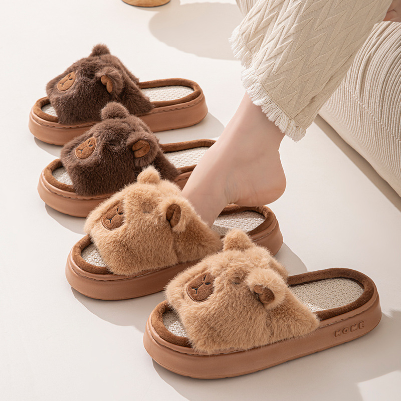 Hemp Cartoon Women's Slippers  - Women Fashion Drawing のレビューと価格
