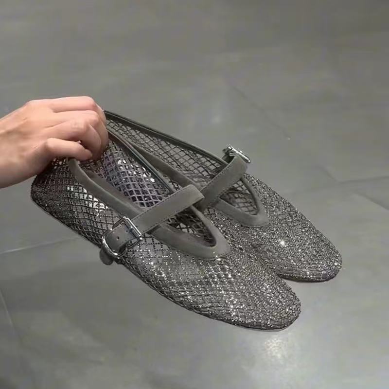 Hollow Rhinestone Baotou Sanda - Women'S Fashion Footwear のレビューと価格