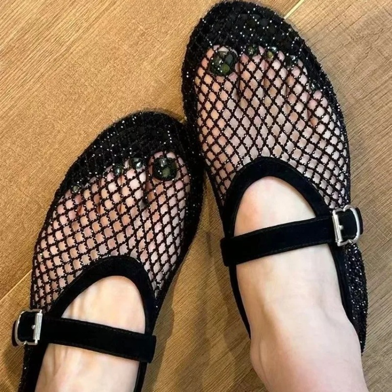 Hollow Rhinestone Baotou Sanda - Women'S Fashion Footwear のレビューと価格