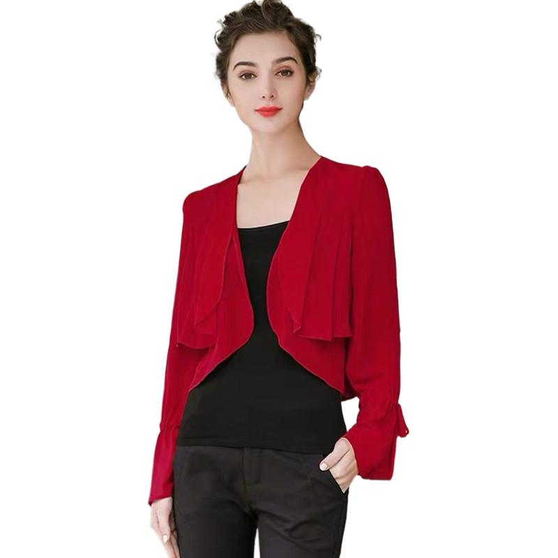 Women Ruffled Sleeve thin chif - Women'S Fashion Kimono のレビューと価格