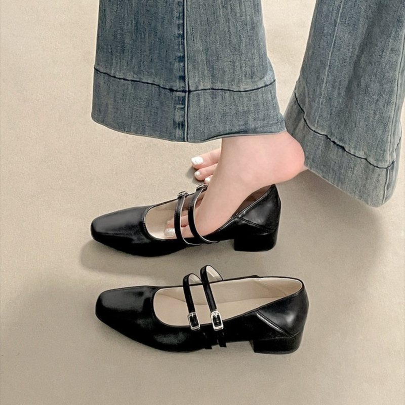 Square Toe Low Heel Women Silv - Women'S Fashion Footwear のレビューと価格