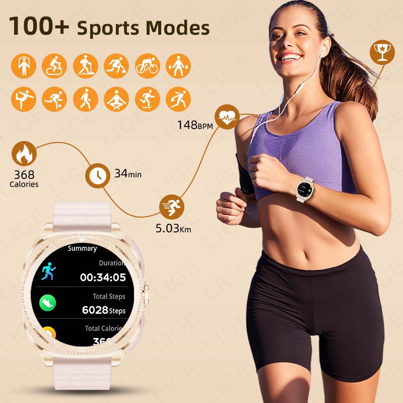 LIGE 2 In 1 TWS Headset Smart  - Women Fashion Week 2026 のレビューと価格