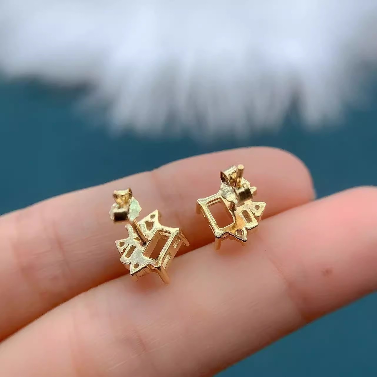 Fashion DIY Earrings Empty Hol - Women'S Fashion Earrings のレビューと価格