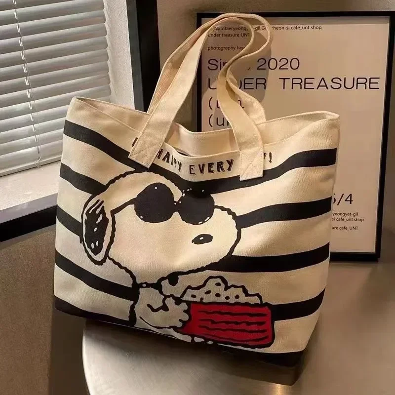Snoopy Cartoon Large Capacity  - Canvas Tote Bag のレビューと価格