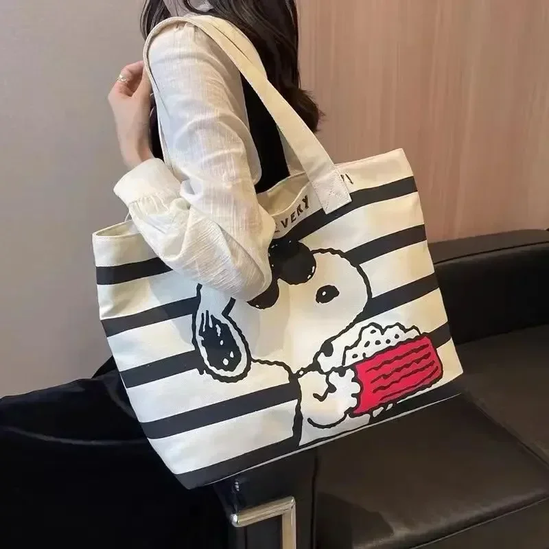 Snoopy Cartoon Large Capacity  - Canvas Tote Bag のレビューと価格