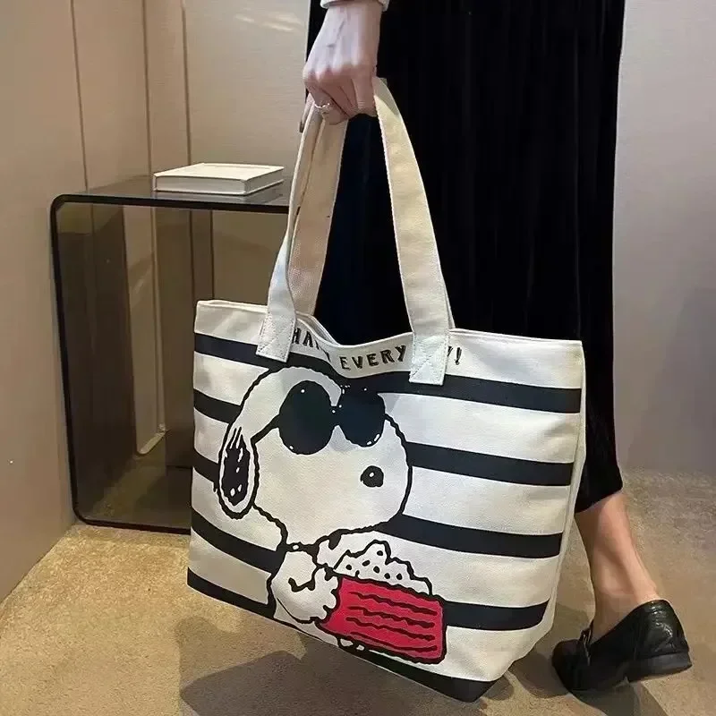 Snoopy Cartoon Large Capacity  - Canvas Tote Bag のレビューと価格