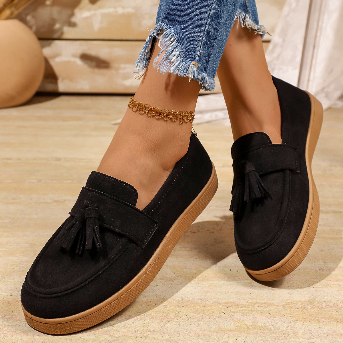 Women's Tassel Slip on Loafers - Women'S Fashion Gym Shoes のレビューと価格