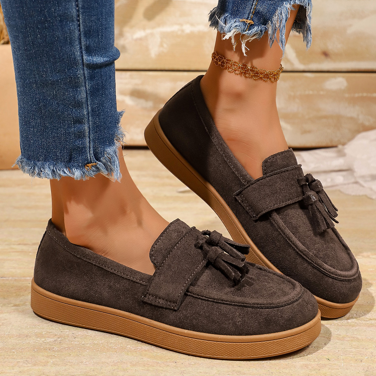 Women's Tassel Slip on Loafers - Women'S Fashion Gym Shoes のレビューと価格
