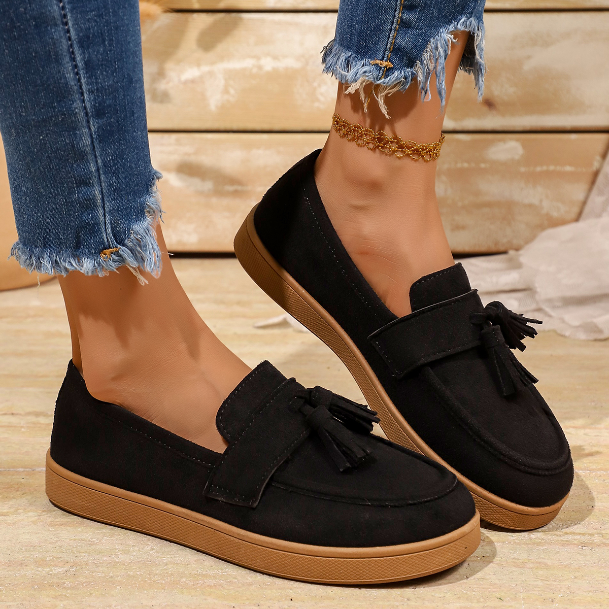 Women's Tassel Slip on Loafers - Women'S Fashion Gym Shoes のレビューと価格
