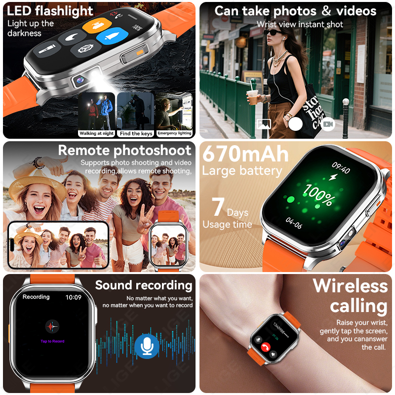 LIGE 2026 Camera Smart Watch M - Women Fashion Week 2026 のレビューと価格