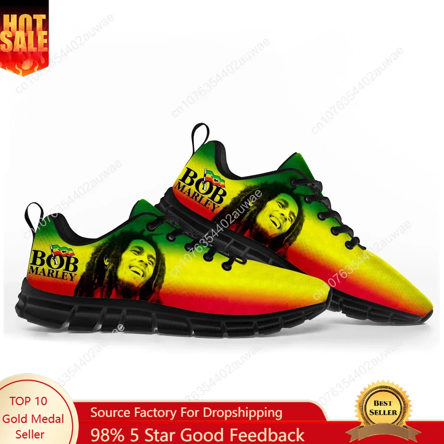 Bob Marley Reggae Rasta Music  - Women'S Fashion Gym Shoes のレビューと価格