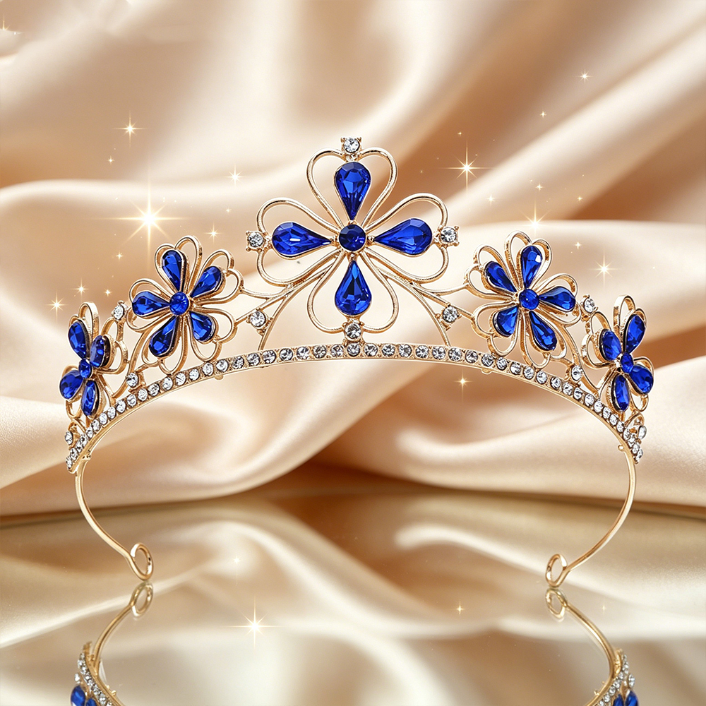 Baroque Four-Leaf Flower Cryst - Women Queen Fashion のレビューと価格