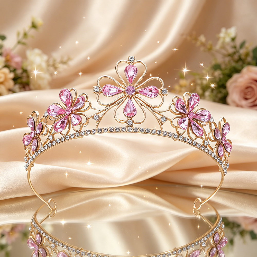 Baroque Four-Leaf Flower Cryst - Women Queen Fashion のレビューと価格