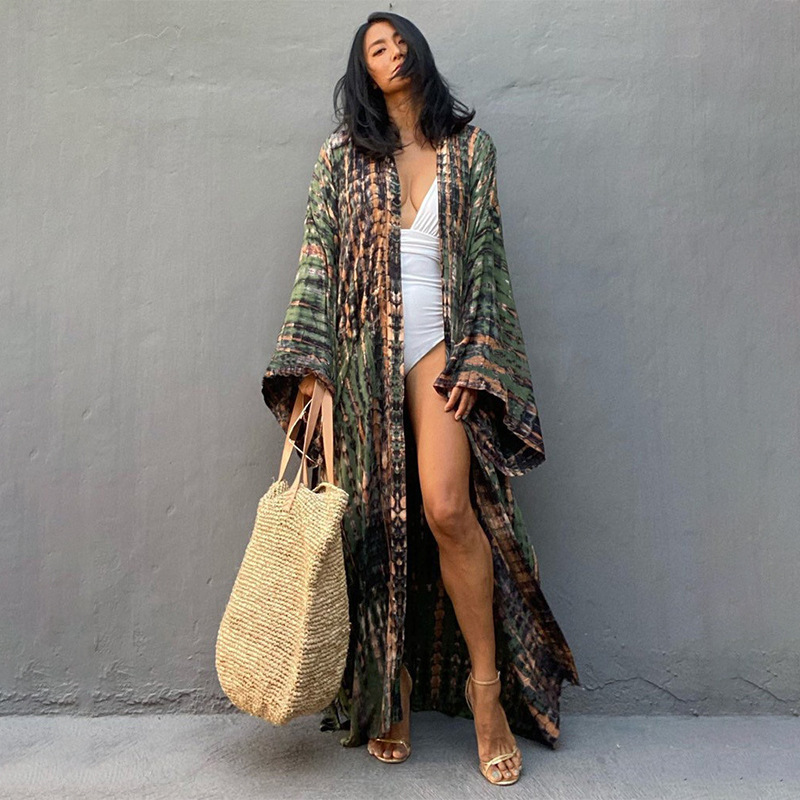 Beach Cover Ups Women Tie Dye  - Women'S Fashion Kimono のレビューと価格