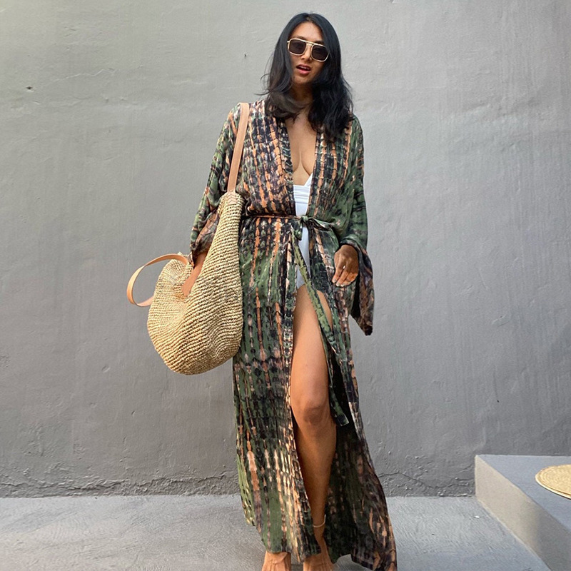 Beach Cover Ups Women Tie Dye  - Women'S Fashion Kimono のレビューと価格