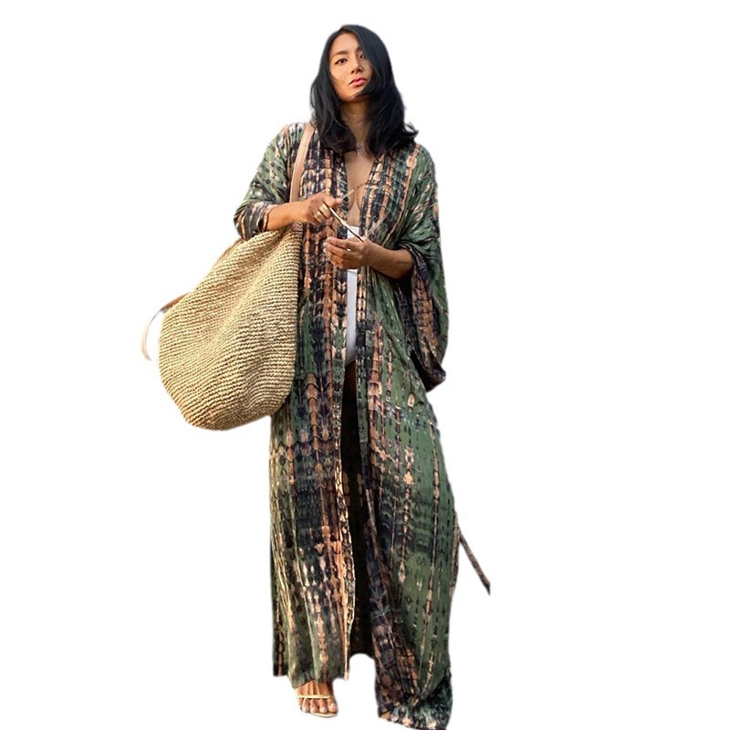 Beach Cover Ups Women Tie Dye  - Women'S Fashion Kimono のレビューと価格