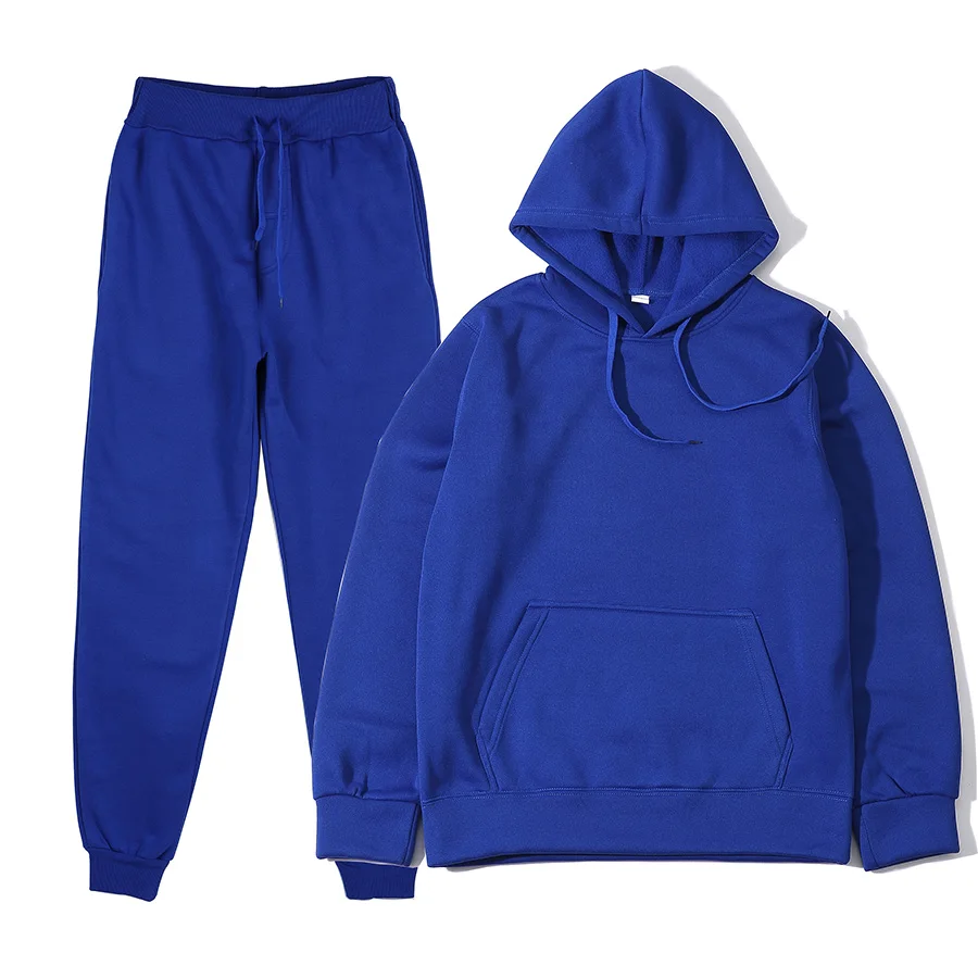 Unisex 2Pcs Sportswear Set Hoo - Women And Men Fashion のレビューと価格
