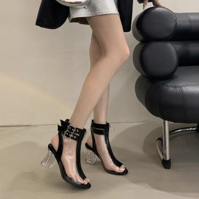 Crystal Heel Zip Sandals Summe - Women'S Fashion Belts のレビューと価格