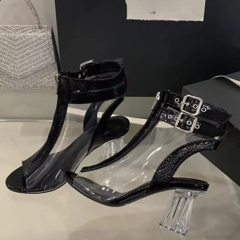 Crystal Heel Zip Sandals Summe - Women'S Fashion Belts のレビューと価格