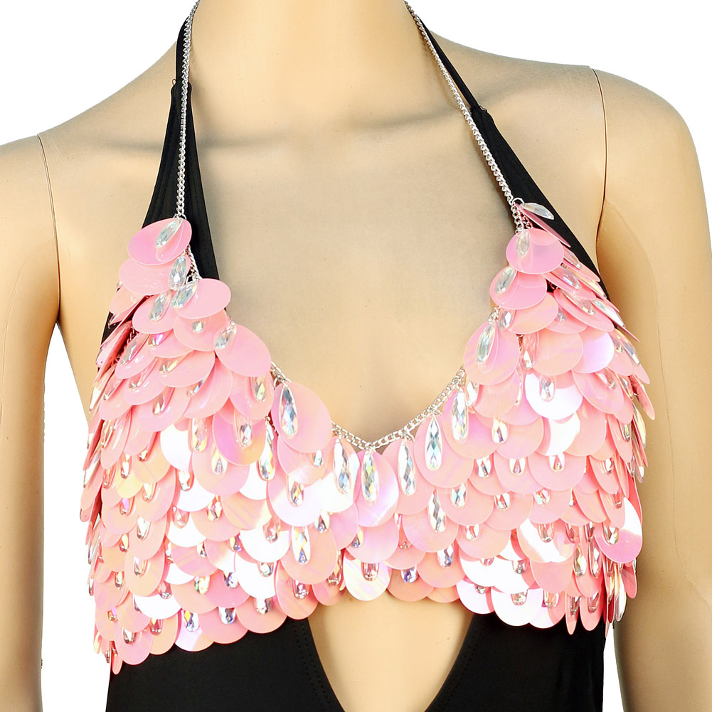 Boho Crystal Body Jewelry Top  - Women'S Fashion Harness のレビューと価格