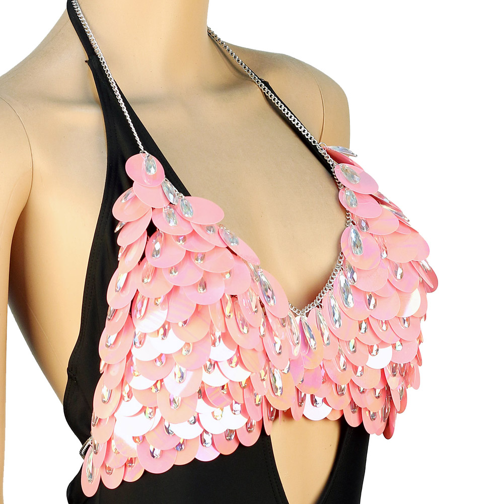 Boho Crystal Body Jewelry Top  - Women'S Fashion Harness のレビューと価格