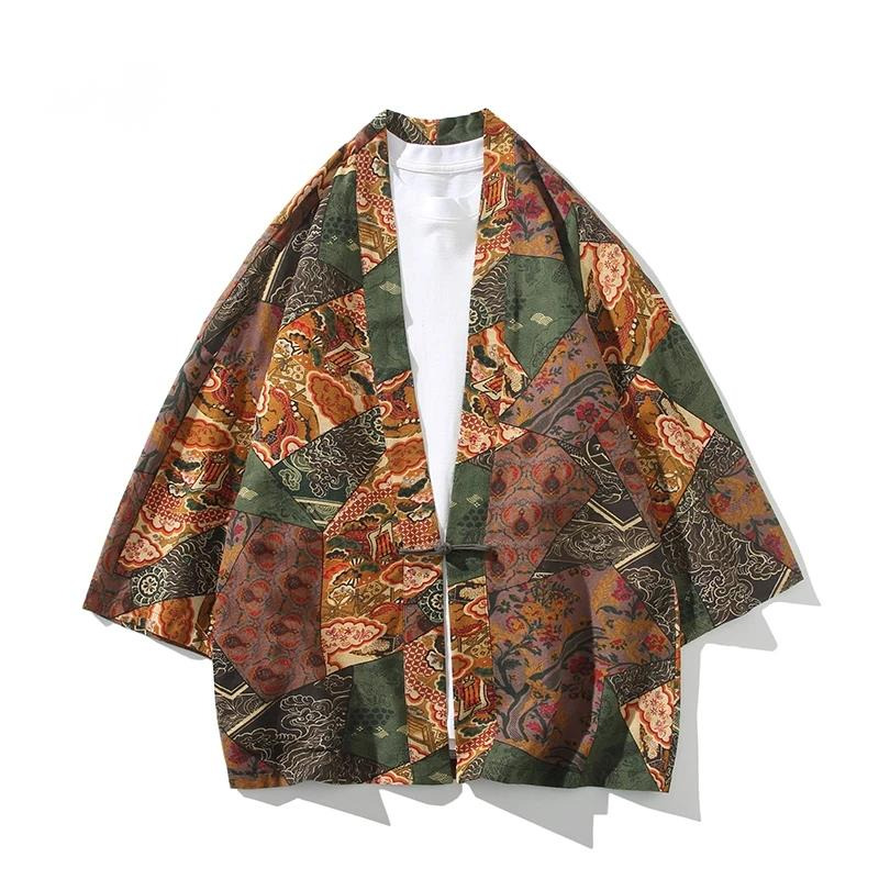 Ethnic Style Print Yukata Men  - Women'S Fashion Kimono のレビューと価格