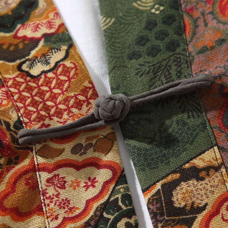 Ethnic Style Print Yukata Men  - Women'S Fashion Kimono のレビューと価格