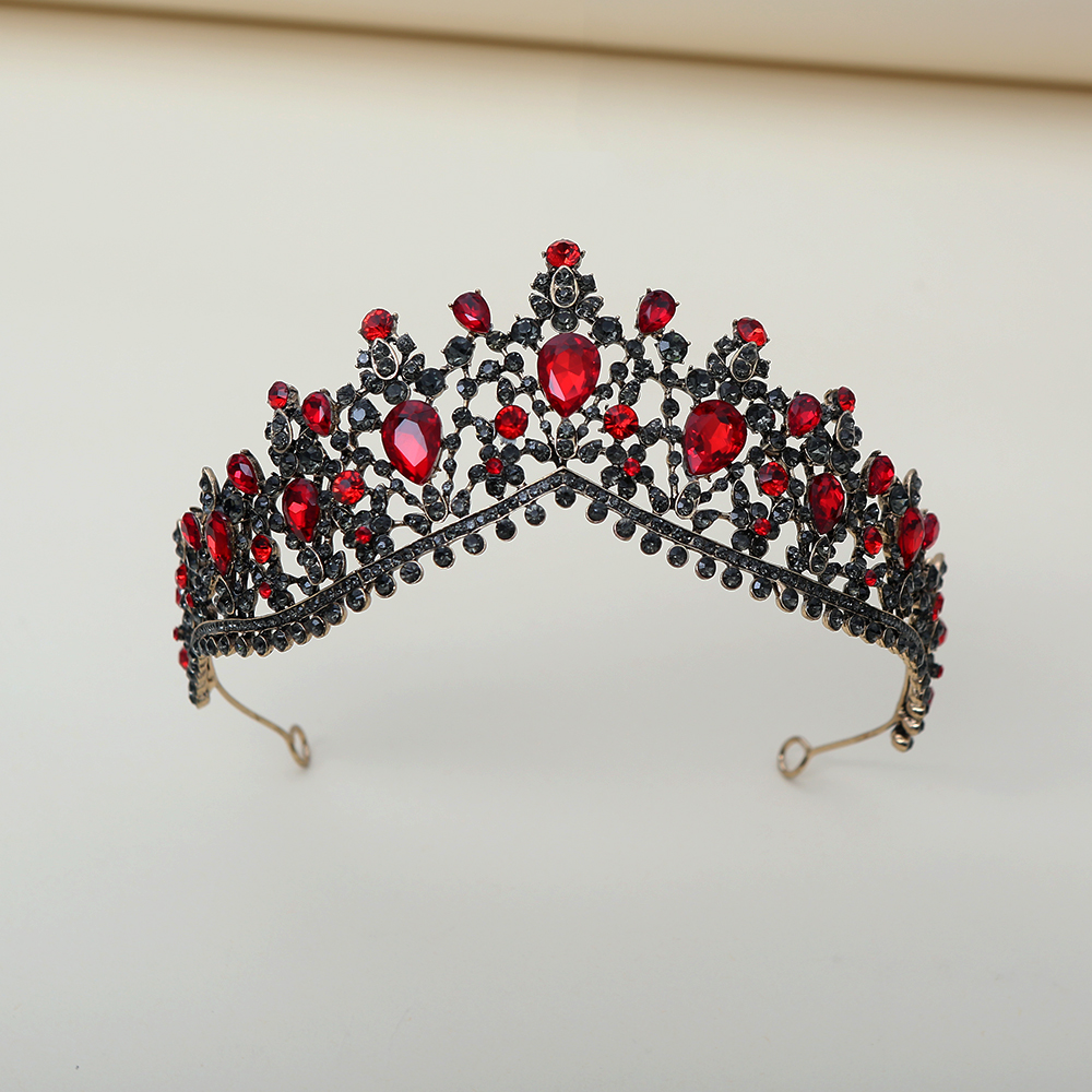 Dark Ruby Black Diamond Crown  - Women Queen Fashion のレビューと価格