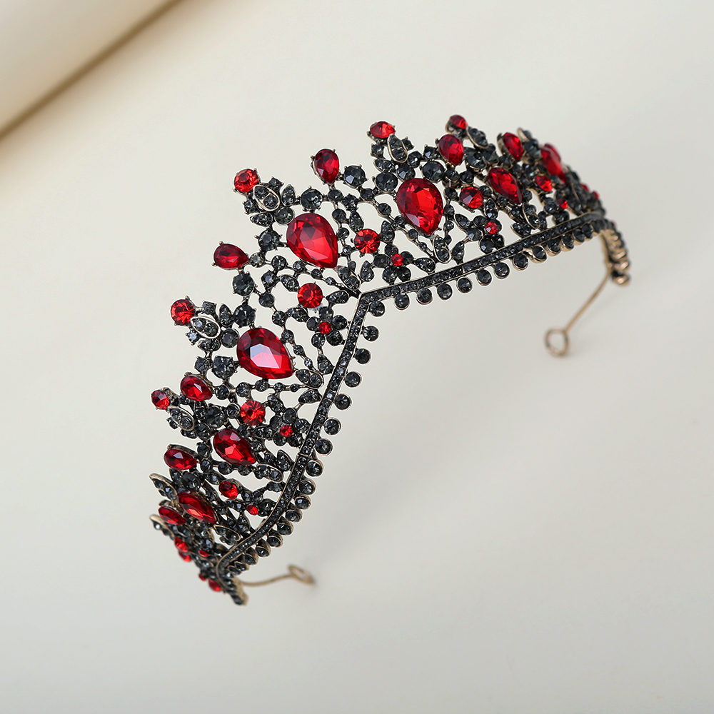 Dark Ruby Black Diamond Crown  - Women Queen Fashion のレビューと価格