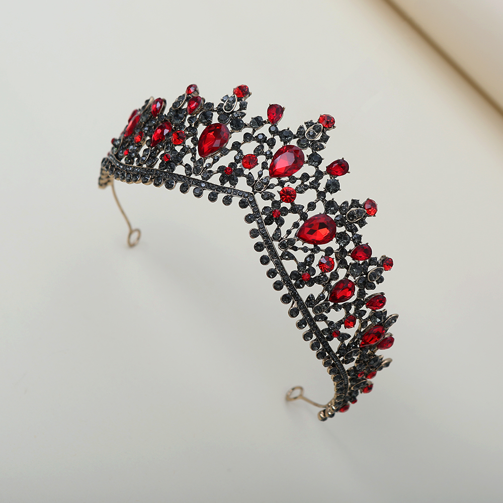 Dark Ruby Black Diamond Crown  - Women Queen Fashion のレビューと価格