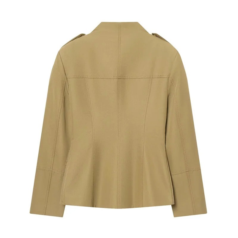 Women's Khaki Stand Collar Uti - Women'S Fashion Utility Jacket のレビューと価格